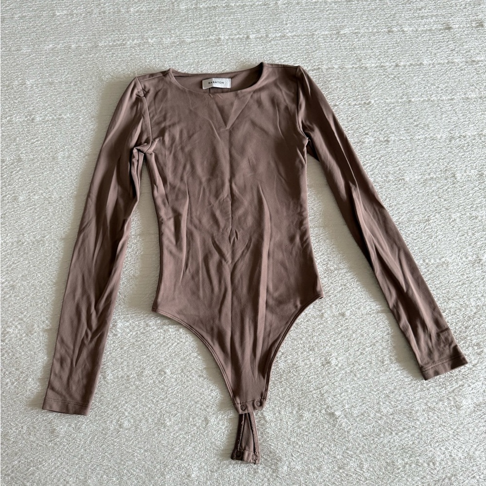 Babaton Mocha Long Sleeve Bodysuit